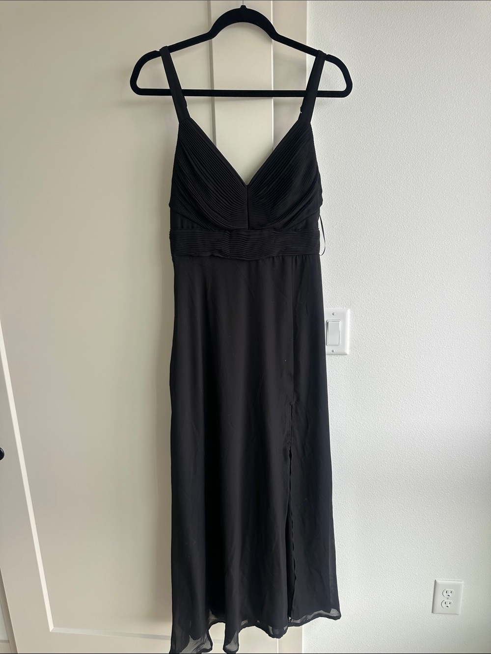 Bird Gray bridesmaids Classic Black V-Neck Evening Dress